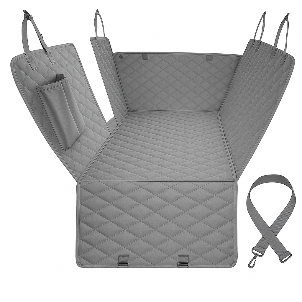 FurAwayCo™ Waterproof Pet Car Seat Hammock – Durable Rear Seat Cover for Dogs