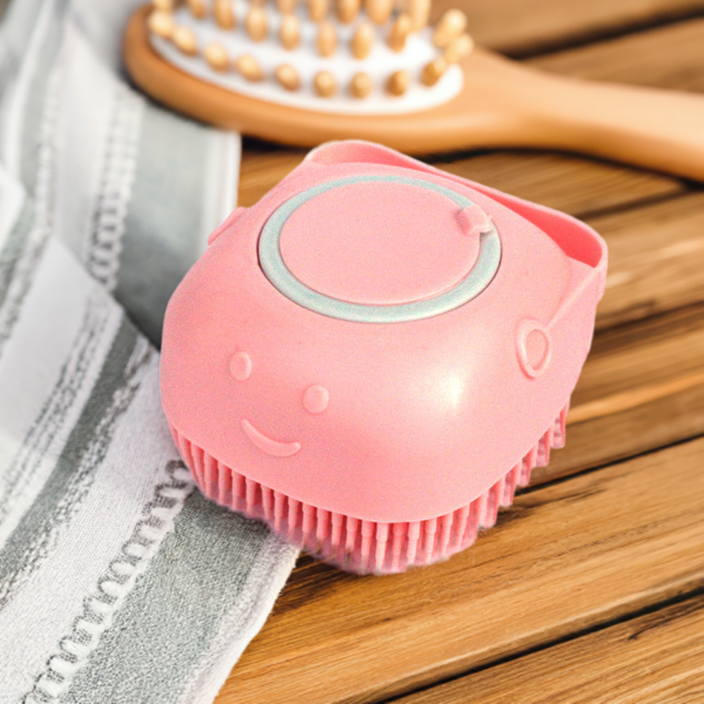 FurAwayCo™ Bath Brush – Silicone Grooming & Shampoo Tool for Pets