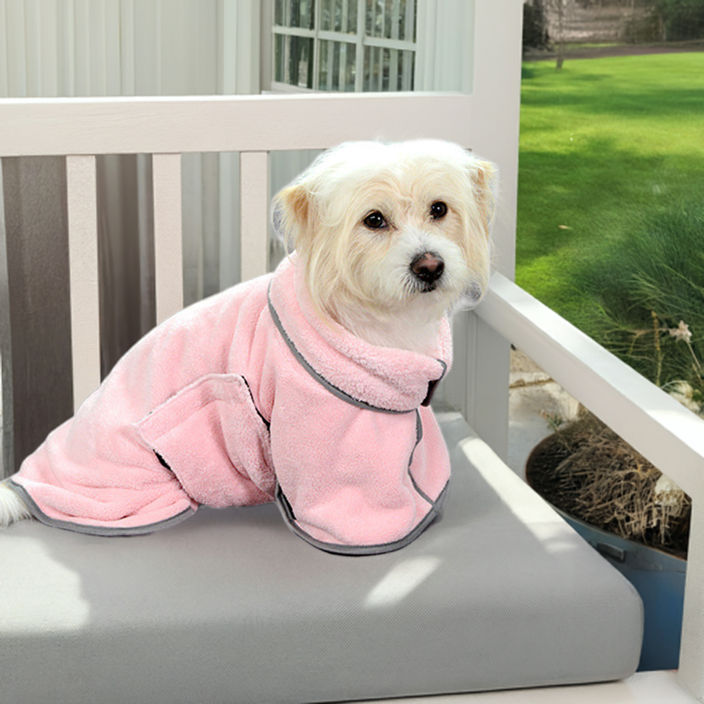 FurAwayCo™ Pet Bathrobe – Quick-Drying Microfiber Towel Coat for Dogs & Cats