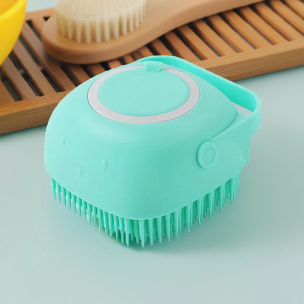 FurAwayCo™ Bath Brush – Silicone Grooming & Shampoo Tool for Pets